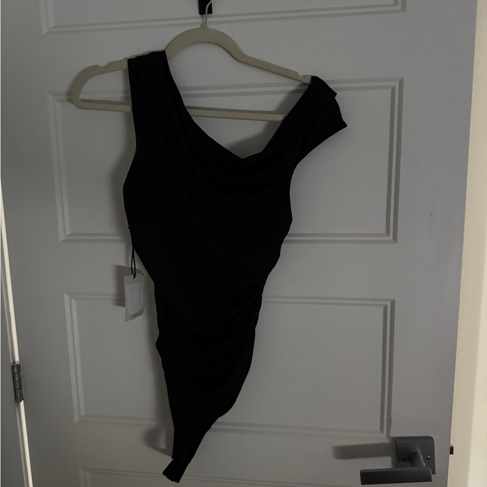 Agolde black hilma bodysuit size M